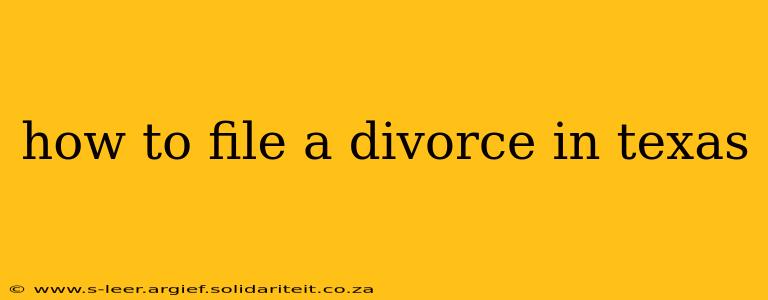 how to file a divorce in texas