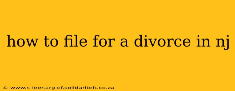 how to file for a divorce in nj