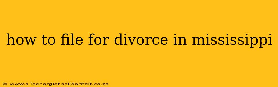 how to file for divorce in mississippi