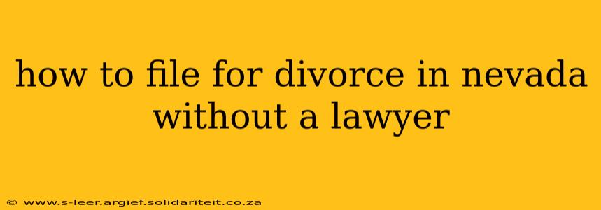 how to file for divorce in nevada without a lawyer