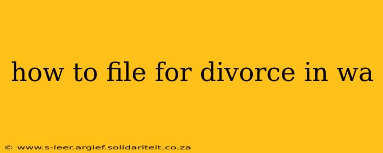 how to file for divorce in wa