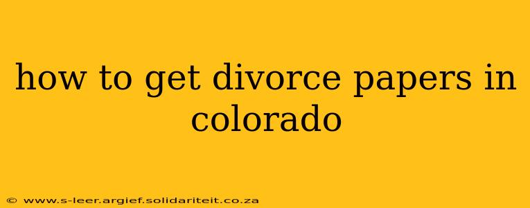 how to get divorce papers in colorado