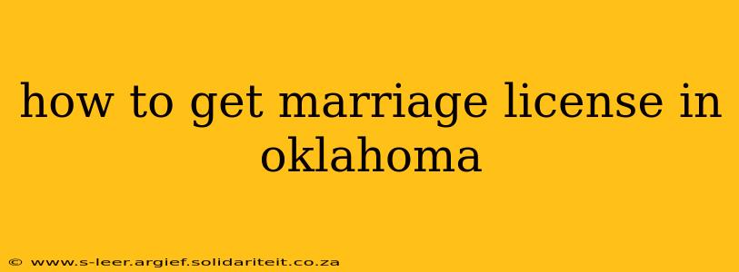 how to get marriage license in oklahoma