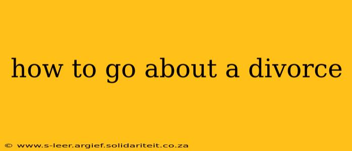 how to go about a divorce