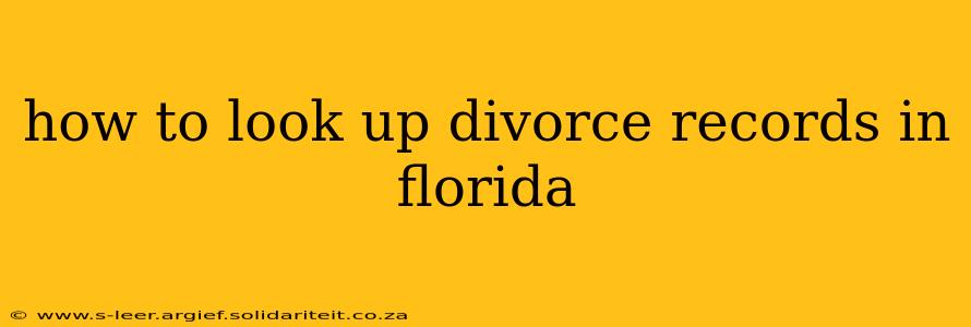 how to look up divorce records in florida