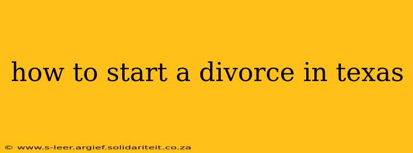how to start a divorce in texas