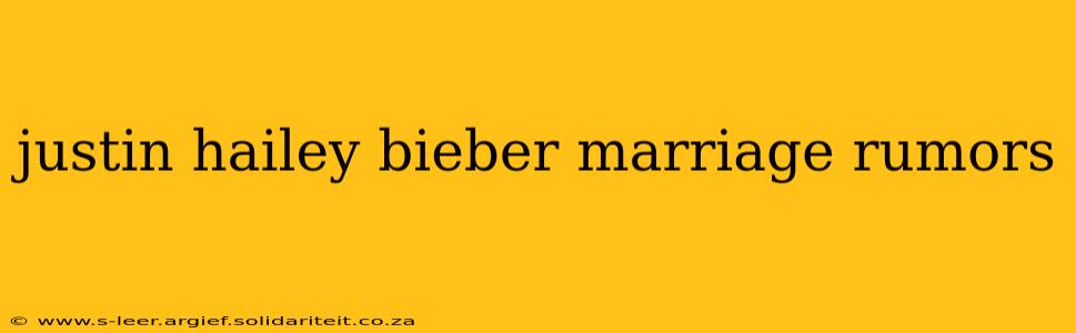 justin hailey bieber marriage rumors