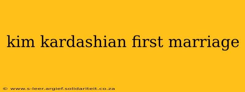 kim kardashian first marriage