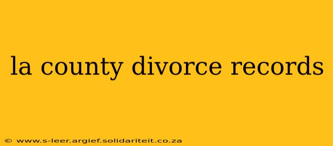 la county divorce records