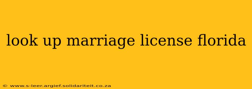 look up marriage license florida