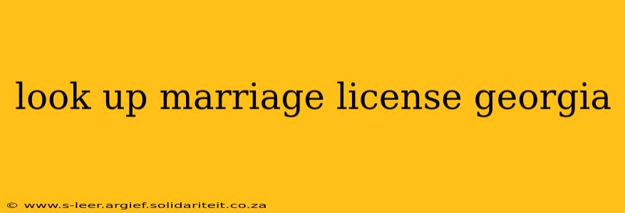 look up marriage license georgia