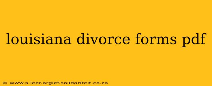 louisiana divorce forms pdf