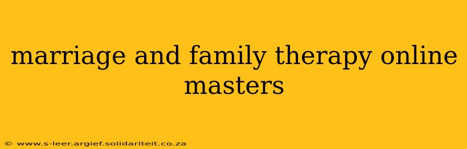 marriage and family therapy online masters