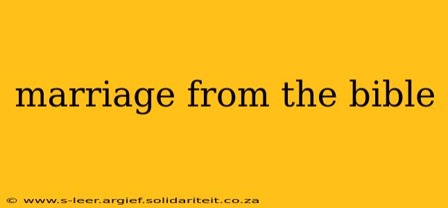marriage from the bible