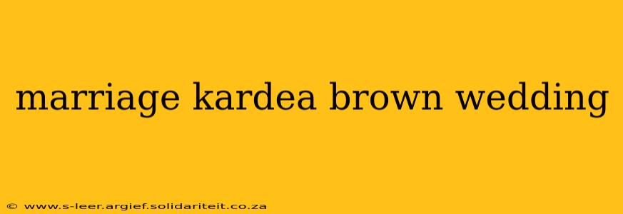 marriage kardea brown wedding