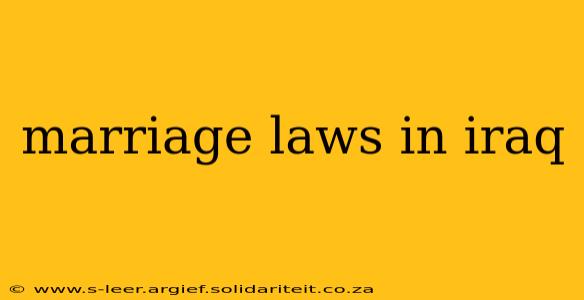 marriage laws in iraq