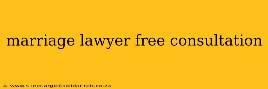marriage lawyer free consultation