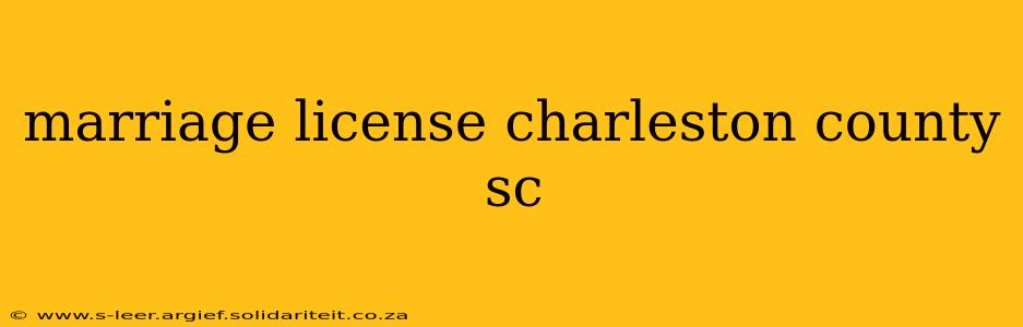marriage license charleston county sc
