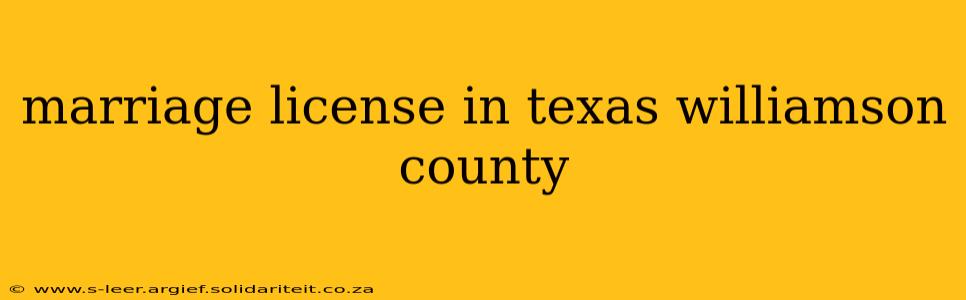 marriage license in texas williamson county