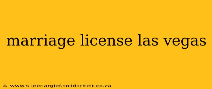 marriage license las vegas