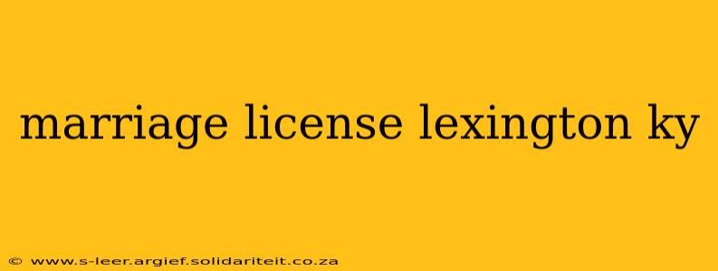 marriage license lexington ky