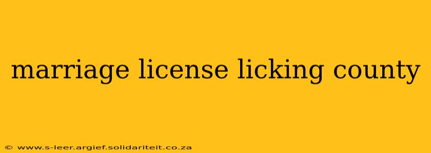 marriage license licking county