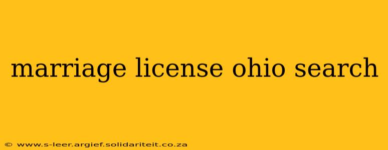 marriage license ohio search