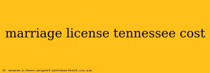 marriage license tennessee cost
