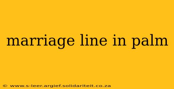 marriage line in palm