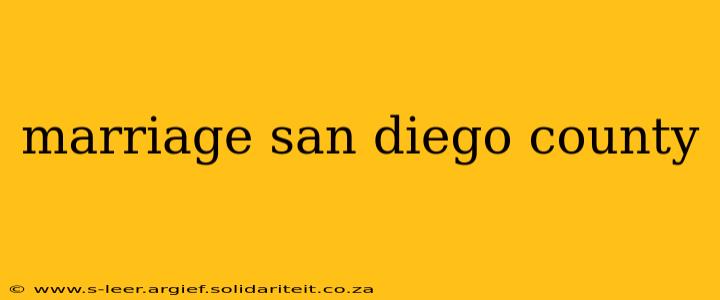 marriage san diego county