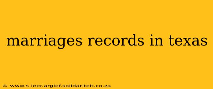 marriages records in texas