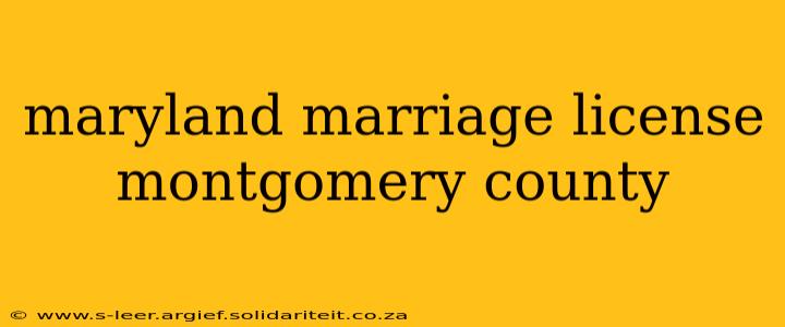 maryland marriage license montgomery county