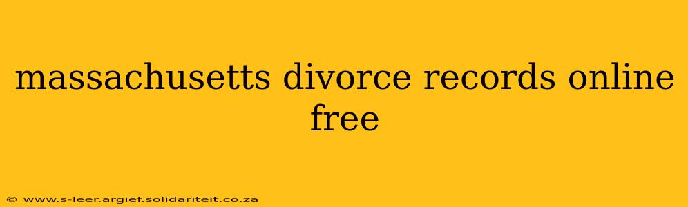 massachusetts divorce records online free
