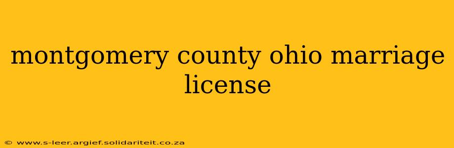 montgomery county ohio marriage license