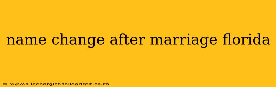 name change after marriage florida
