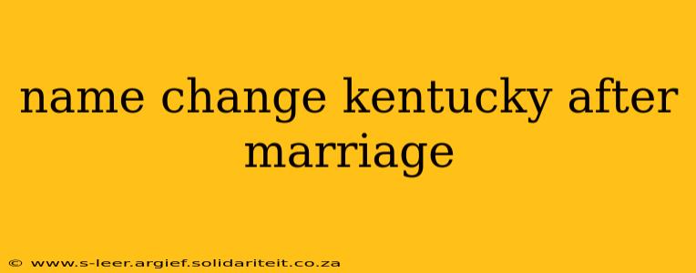 name change kentucky after marriage