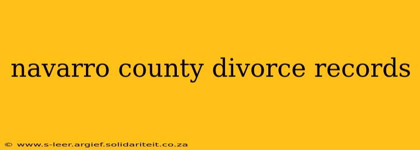 navarro county divorce records