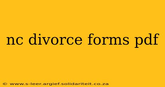 nc divorce forms pdf