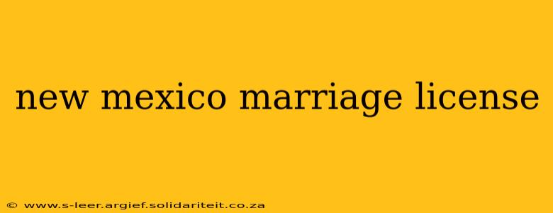 new mexico marriage license