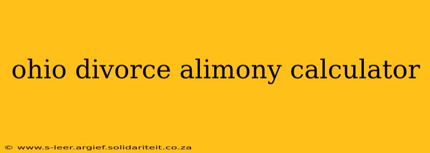 ohio divorce alimony calculator