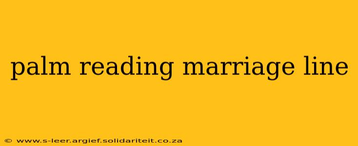 palm reading marriage line