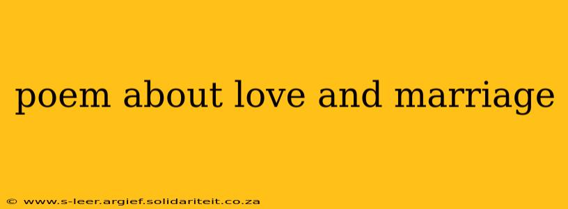 poem about love and marriage