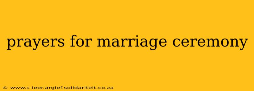 prayers for marriage ceremony