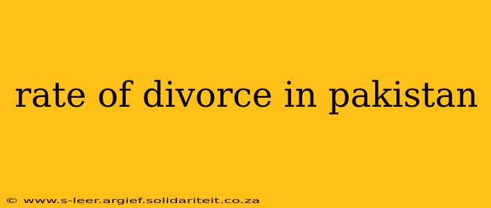 rate of divorce in pakistan