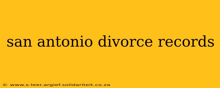 san antonio divorce records