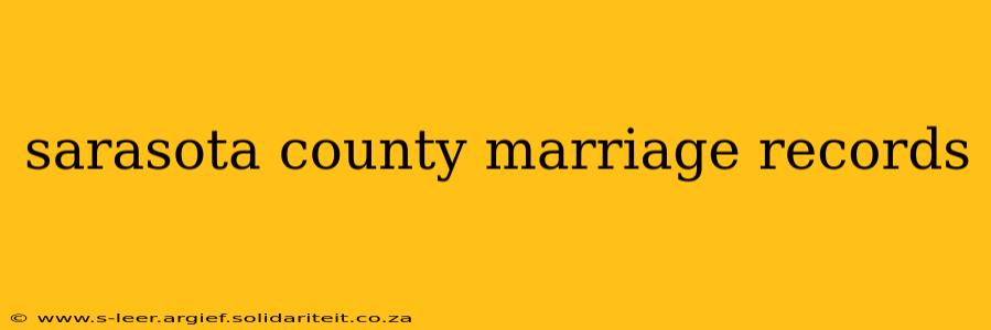sarasota county marriage records