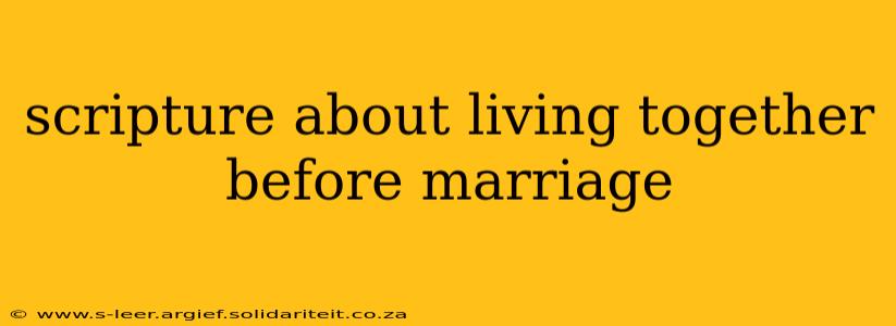 scripture about living together before marriage