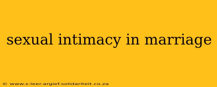 sexual intimacy in marriage