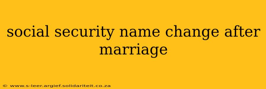 social security name change after marriage