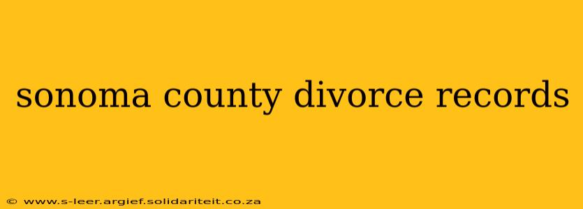 sonoma county divorce records
